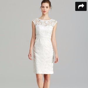 White satin/lace dress